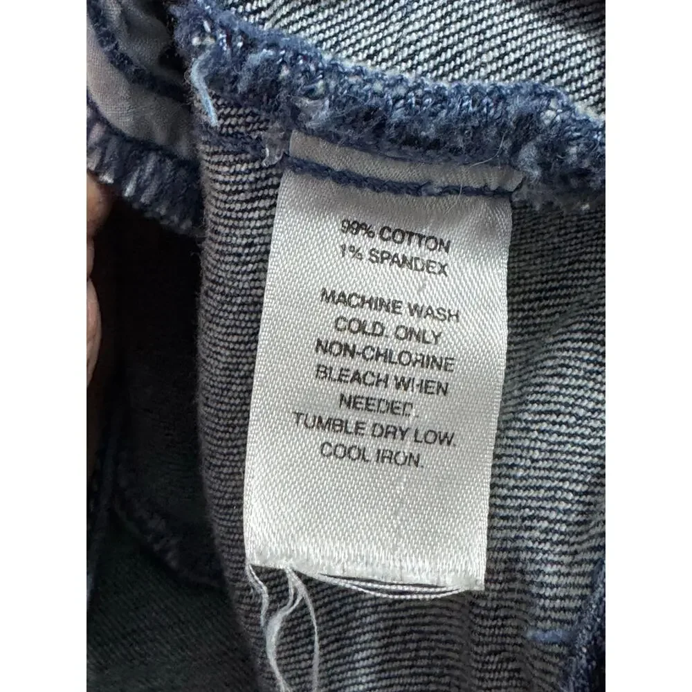 WHITE HOUSE BLACK MARKET JEAN JACKET — Cotton Stretch Denim Blue Size 6 - Picture 6 of 8